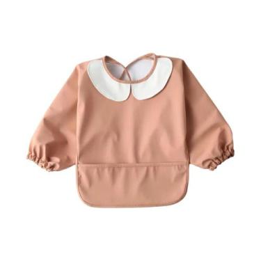 Imagem de Avental Impermeável De PU Para Bebês E Crianças, Manga Longa, Em mater