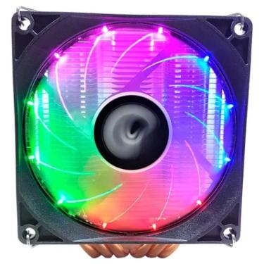 Imagem de Cooler Para Processador Rise Mode G800, RGB, Dual FAN 90mm - RM-AC-08-RGB