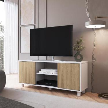 Imagem de Rack para TV até 50" 2 Portas com Prateleira e Pés - Completa Móveis, 
