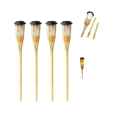 Imagem de Lâmpadas LED Solares À Prova d'Água Com Efeito De Chama, Artesanais Em