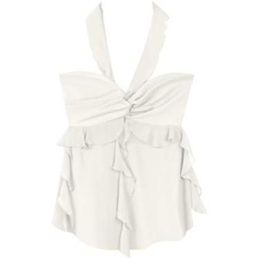 Imagem de Blusa Frente Única Com Babados E Amarração-Feminino