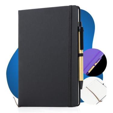 Imagem de Caderno Tipo Moleskine Pautado Executiva C/ Marca Páginas A5 - Hxt, Pr