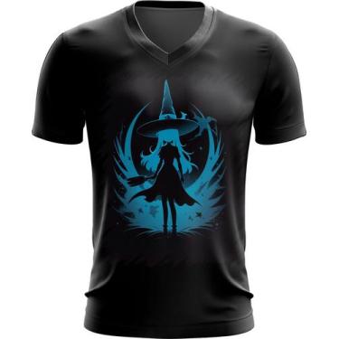 Imagem de Camiseta Gola V Bruxa Halloween Azul Festa 9 - Kasubeck Store, Baby Lo