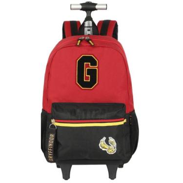 Imagem de Mochila Harry Potter Rodinhas Teen Casual Escolar Reforçada, Vermelho