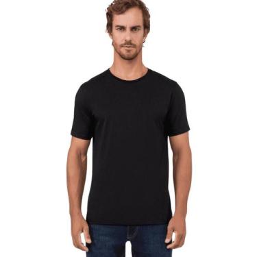Imagem de Camiseta Masculina Algodão Pima Peruano Básica Hangar 33, Preto, P