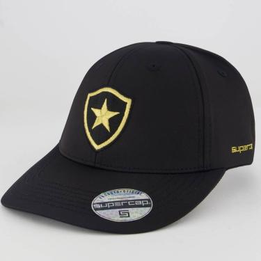 Imagem de Boné Botafogo 6 Gomos Preto e Dourado-Unissex
