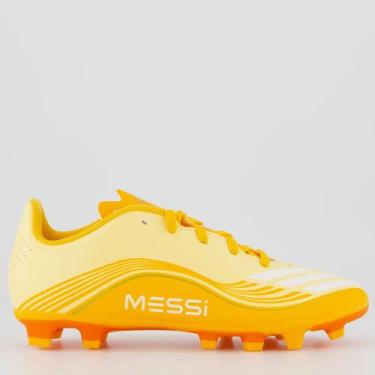 Imagem de Chuteira Adidas F50 Club Messi Campo Juvenil Laranja, 36