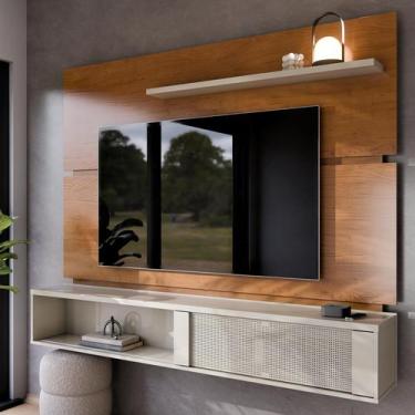 Imagem de Painel para TV DOM até 75 Polegadas Suspenso com Rack Integrado 183cm 