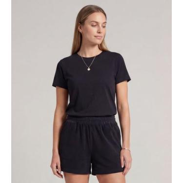 Imagem de Shorts Feminino Em Plush Infinita Cor Preto, G, Preto