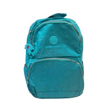 Imagem de Mochila Feminina Esportiva Turquesa com Chaveiro Joaninha - Estilo e P