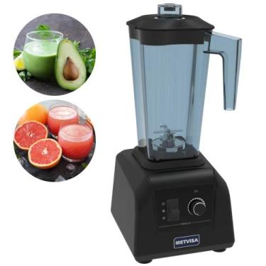 Imagem de Liquidificador Comercial Metvisa 2,8L 1200W Blender Alta Rotação, Pret