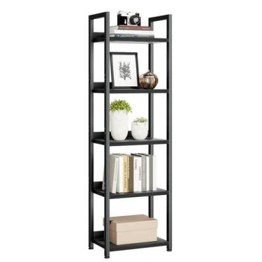 Imagem de Estante de livros NUMENN Narrow 5 Tier Storage preta