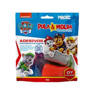Imagem de Massa de E.V.A Magic Pula e Molda Patrulha Canina 7 Cores 70g - Magic 
