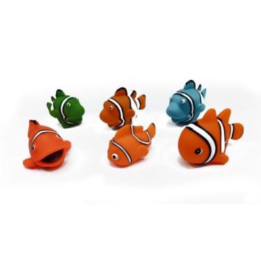 Imagem de 6 Peixinhos coloridos Brinquedo Interativo Banho do Bebê/Crianças - to
