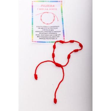 Imagem de PULSEIRA 7 NÓS DA SORTE Cor:Vermelho - ENCANTAR, Vermelho