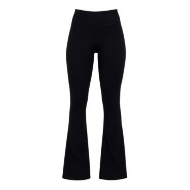 Imagem de Calça Flare Nay Sport CL31 Feminina Cós Largo Poliamida T. P/G, M, 01,
