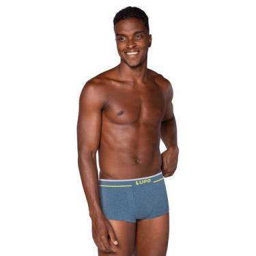 Imagem de Cueca Sunga Lupo Fio Texturizado a Ar sem Costura, M, Azul