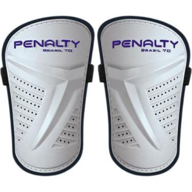 Imagem de Caneleira Unissex Adulto Esportiva Futebol Texturizada Penalty Brasil 