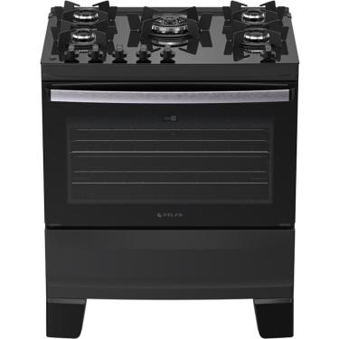 Imagem de Fogão 5 Bocas Agile Up Glass Mesa de Vidro Atlas - Preto