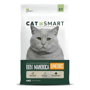 Imagem de Areia Biodegradável Para Gato Cat Smart Bio Grãos Medios 4kg Sem Odor 