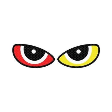 Imagem de Adesivos Refletivos Olhos De Demônio Para Motocicleta: Segurança Notur