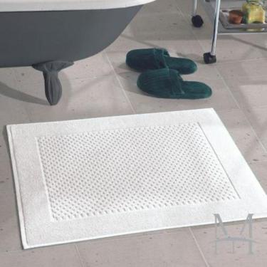Imagem de Toalha De Piso Felpudo Prime Liso Dolher 50cm x 70cm, branca