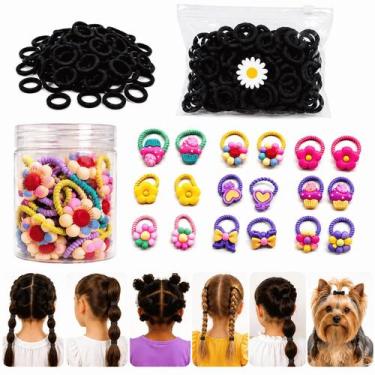 Imagem de Kit 140 Xuxinhas Infantil elastico de cabelo 100 Coloridas ou cor únic