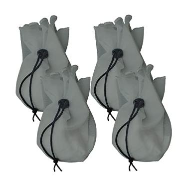 Imagem de Kit 4 Coador PP Voal Cinza Leites Vegetais Suco Verde Kefir