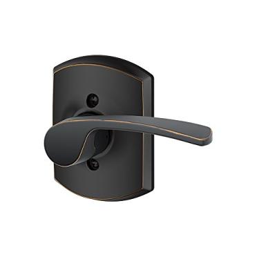 Imagem de Schlage Lock Company F170MER716GRWRH Maçaneta de porta falsa para mão direita, bronze envelhecido