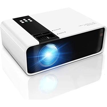 Imagem de Mini Projetor, 1080P Suportado Projetor de Filme Portátil com 45000 horas LED lâmpada LIFE, compatível com IOS/Android/TV Stick, e HDMI/USB/VGA/TF (Versão Básica)