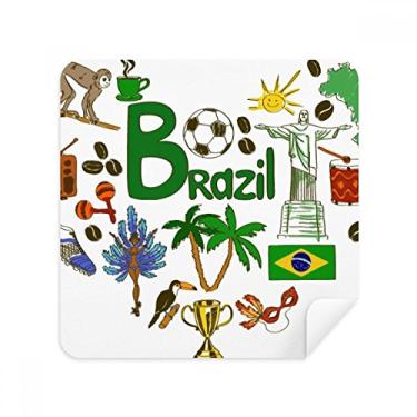 Imagem de Brasil Love Heart Landscap óculos com bandeira nacional pano pano pano pano pano pano pano pano pano pano pano pano pano embalagem com 2