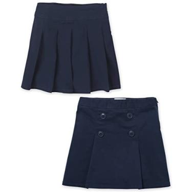 Imagem de The Children's Place Pacote com 2 cuecas plissadas com botões para meninas, Tidal pacote com 2, 16 Slim