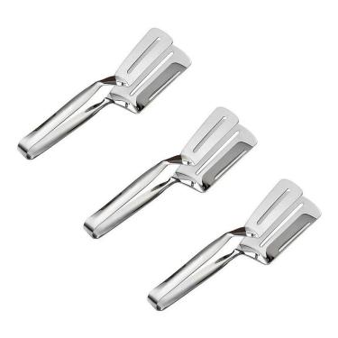 Imagem de Kit 3 Pegador Duplo Twin Inox Porções Salgados Frituras Assados Restaurante