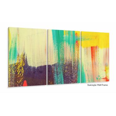 Imagem de Quadro Decorativo Abstrato Color Pincel 120x60 3pç