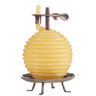 Imagem de Candle by the Hour Vela redonda de 60 horas, cera de abelha natural ecológica com pavio de algodão, amarela