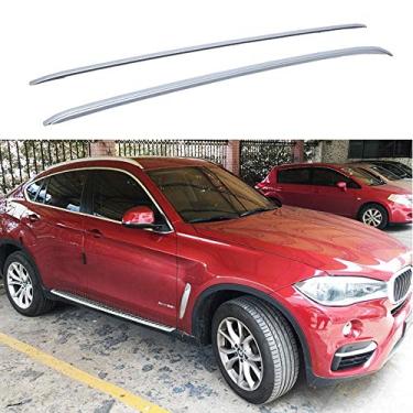 Imagem de UDP-Auto Barra de trilho lateral de rack de teto de alumínio prata 2 peças para BMW X4 G02 2019 2020 2021 2022