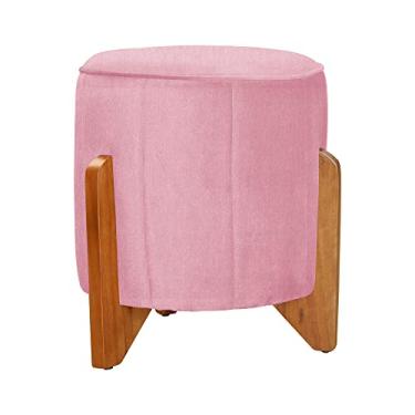 Imagem de Puff Jade Pés em Madeira Suede Cores - DS Estofados