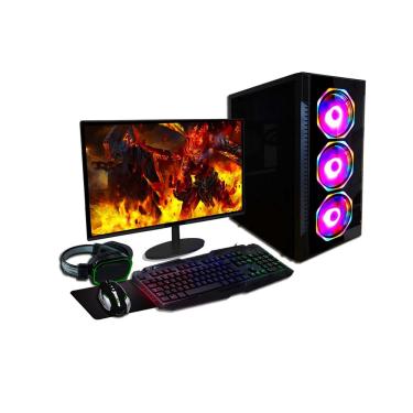 PC Gamer Completo Mancer, AMD Ryzen 5 4600G, 16GB DDR4, SSD 480GB + Monitor  21 + Cadeira Gamer