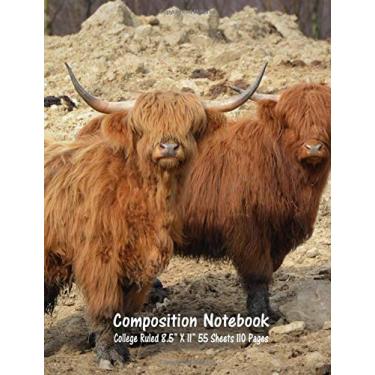 Imagem de Composition Notebook: College Ruled Cow Farm Bull Bovine Cattle Cute Composition Notebook, Girl Boy School Notebook, College Notebooks, Composition Book, 8.5" x 11": 74