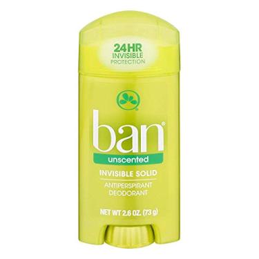 Imagem de Ban Desodorante antitranspirante invisível sólido sem perfume 73 g (pacote com 3)