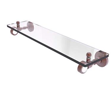 Imagem de Prateleira de vidro com realces Grove Collection PG-1G-22 da Allied Brass com 55 cm, cobre antigo