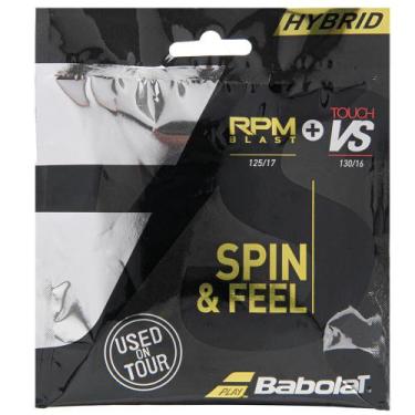 Imagem de Corda Babolat Hybrid Preta - Set Individual - Rpm Blast 17L 1.25mm + T