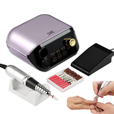 Imagem de Yajun Máquina de perfuração de unhas para iniciantes ferramentas profissionais de remoção de esmalte de gel para manicure conjunto elétrico de pedicure para unhas acrílicas e unhas de gel, roxo, 15 x 14,5 x 7,5 cm