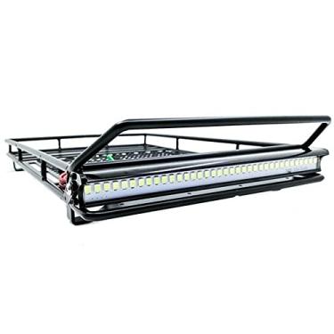 Imagem de 1/10 Metal Roof Luggage Rack & Light for Traxxas TRX4 for Ford for Bronco for Axial (SCX10)