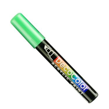 Imagem de Uchida Marcador de tinta acrílica com ponta de cinzel Marvy Deco, verde metálico