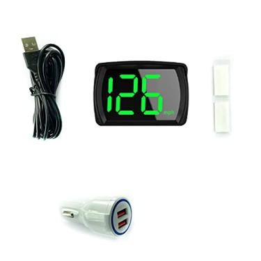 Imagem de Qudai Carro HUD Headup Display KM/H MPH GPS Velocímetro Digital com LED Grande Fonte Display Adaptador de Carga para Carro Caminhão SMotocicleta