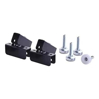 Imagem de Kit 6 Sapata Pé Nivelador P/Móveis 1/4 Com Chapa U 15mm Regulável