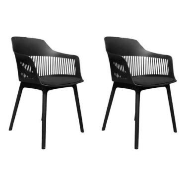 Imagem de Kit 2 Cadeiras Design De Jantar Marcela Preta - Sf. Home