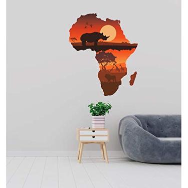 Imagem de Adesivo De parede Mapa África tamanho 50cmx60cm