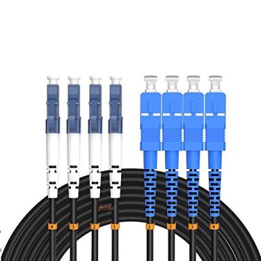 Imagem de Jeirdus 200 metros LC para SC Outdoor Armored 4 Core 9/125 SMFFiber Optical Cable jumper, cabo óptico de patch único LC-SC